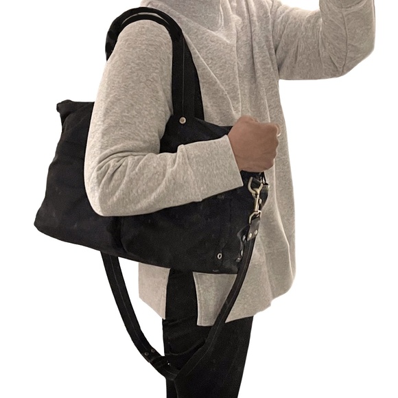 COACH LEATHERWARE CL Black Soft Nylon Duffle Bag M04 M-6464 - Picture 13 of 13